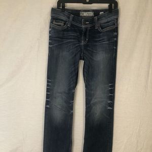 BKE Denim Payton blue jeans bootcut curvy fit mid rise women's 27W x 31 1/2L